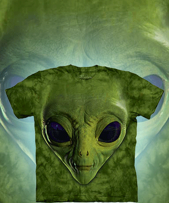 Green Alien Face