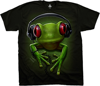 �������� Liquid Blue - Musica Black T - Shirt - Frog Rock
