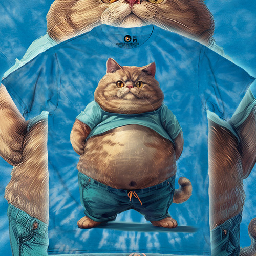 Fat Cat in Blue